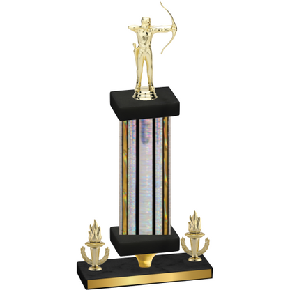 Premium Single Silver Glacier Victory Archery Trophy