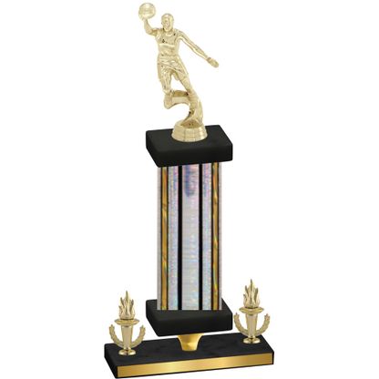 Premium Single Silver Glacier Victory Basketball Trophy