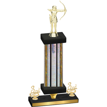 Premium Single Silver Glacier Third Place Archery Trophy