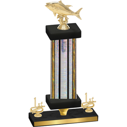 Premium Single Silver Glacier First Place Fishing Trophy