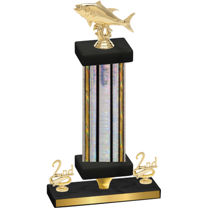 Premium Single Silver Glacier Second Place Fishing Trophy