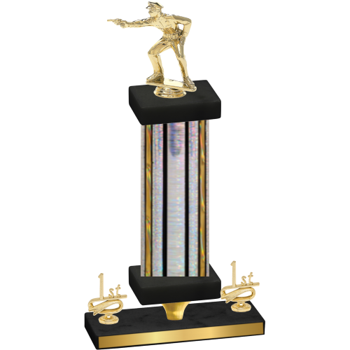 Premium Single Silver Glacier First Place Shooter Trophy