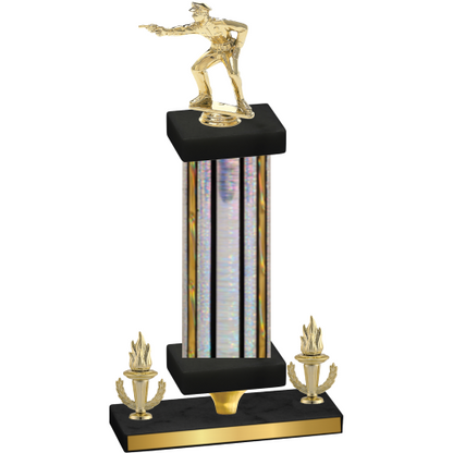 Premium Single Silver Glacier Victory Shooter Trophy