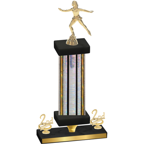 Premium Single Silver Glacier Second Place Skater Trophy