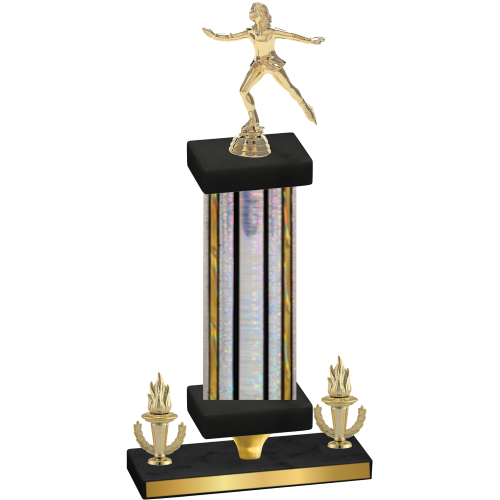 Premium Single Silver Glacier Victory Skater Trophy