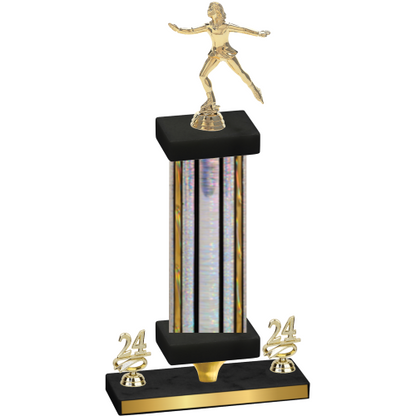 Premium Single Silver Glacier Year Skater Trophy