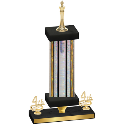 Premium Single Silver Glacier Fourth Place Chess Trophy