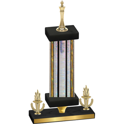 Premium Single Silver Glacier Victory Chess Trophy