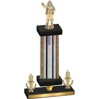 Premium Single Silver Glacier Victory Holiday Trophy