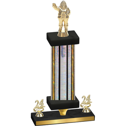 Premium Single Silver Glacier Year Holiday Trophy