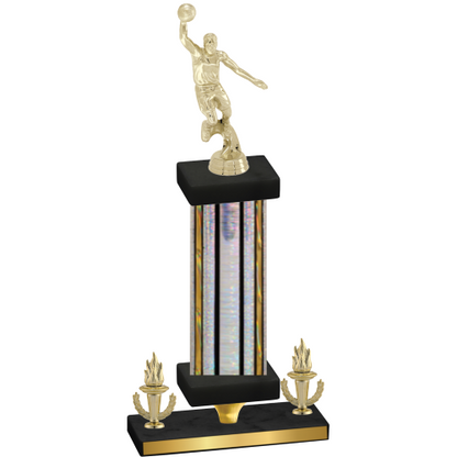 Premium Single Silver Glacier Victory Basketball Trophy