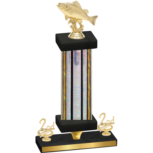 Premium Single Silver Glacier Second Place Fishing Trophy