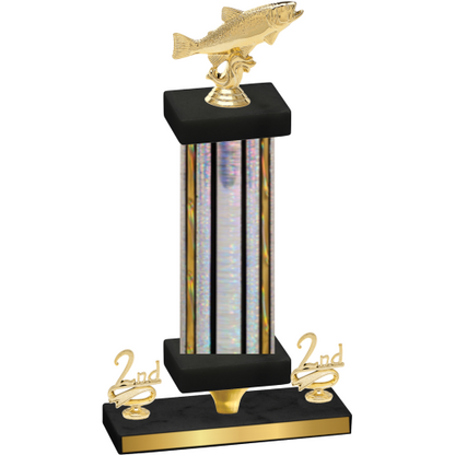 Premium Single Silver Glacier Second Place Fishing Trophy