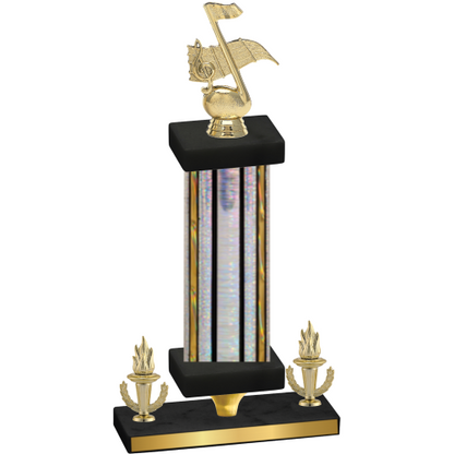 Premium Single Silver Glacier Victory Music Trophy