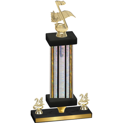 Premium Single Silver Glacier Year Music Trophy