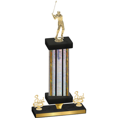 Premium Single Silver Glacier Third Place Golf Trophy