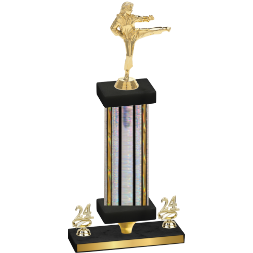 Premium Single Silver Glacier Year Karate Trophy