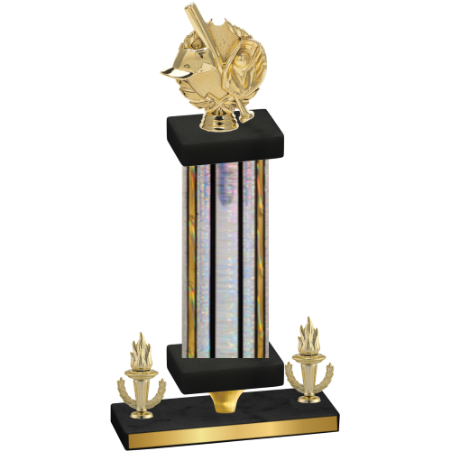 Premium Single Silver Glacier Victory Baseball Trophy