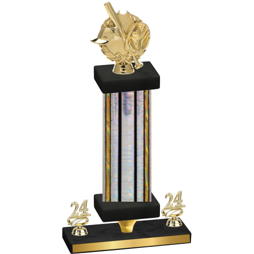 Premium Single Silver Glacier Year Baseball Trophy