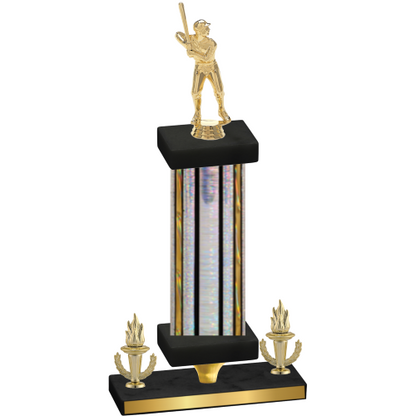 Premium Single Silver Glacier Victory Baseball Trophy