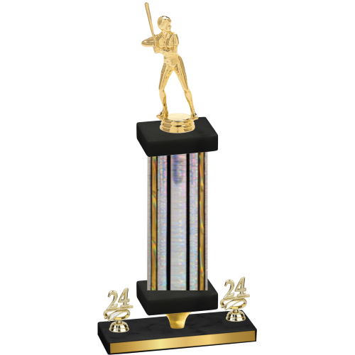 Premium Single Silver Glacier Year Softball Trophy