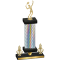 Premium Single Silver Carbon Fiber Victory Tennis Trophy