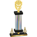Premium Single Silver Carbon Fiber Victory Pickleball Trophy