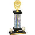 Premium Single Silver Carbon Fiber Year Pickleball Trophy