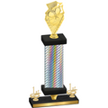 Premium Single Silver Carbon Fiber First Place Pickleball Trophy