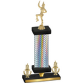Premium Single Silver Carbon Fiber Victory Majorette Trophy