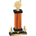 Premium Single Orange Carbon Fiber Victory Swimming Trophy