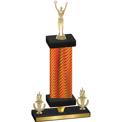 Premium Single Orange Carbon Fiber Victory Victory Trophy