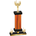Premium Single Orange Carbon Fiber First Place Victory Trophy