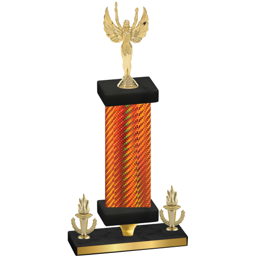 Premium Single Orange Carbon Fiber Victory Victory Trophy