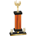 Premium Single Orange Carbon Fiber Year Victory Trophy