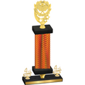 Premium Single Orange Carbon Fiber Fourth Place Pickleball Trophy