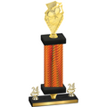 Premium Single Orange Carbon Fiber Year Pickleball Trophy