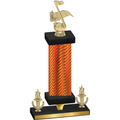 Premium Single Orange Carbon Fiber Victory Music Trophy