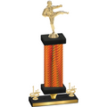 Premium Single Orange Carbon Fiber First Place Karate Trophy