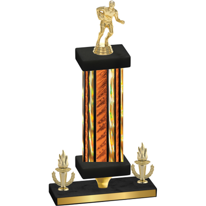 Premium Single Orange Glacier Victory Rugby Trophy