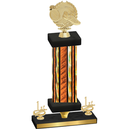 Premium Single Orange Glacier First Place Running Trophy