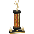 Premium Single Orange Glacier First Place Tennis Trophy