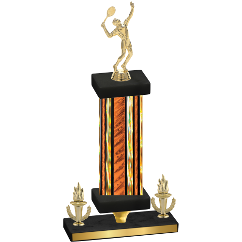 Premium Single Orange Glacier Victory Tennis Trophy