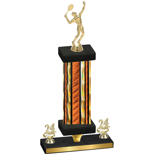 Premium Single Orange Glacier Year Tennis Trophy