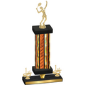 Premium Single Orange Glacier First Place Tennis Trophy