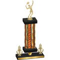Premium Single Orange Glacier Victory Tennis Trophy