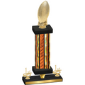 Premium Single Orange Glacier First Place Football Trophy