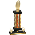 Premium Single Orange Glacier Second Place Football Trophy
