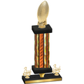 Premium Single Orange Glacier Third Place Football Trophy