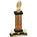 Premium Single Orange Glacier Fourth Place Football Trophy